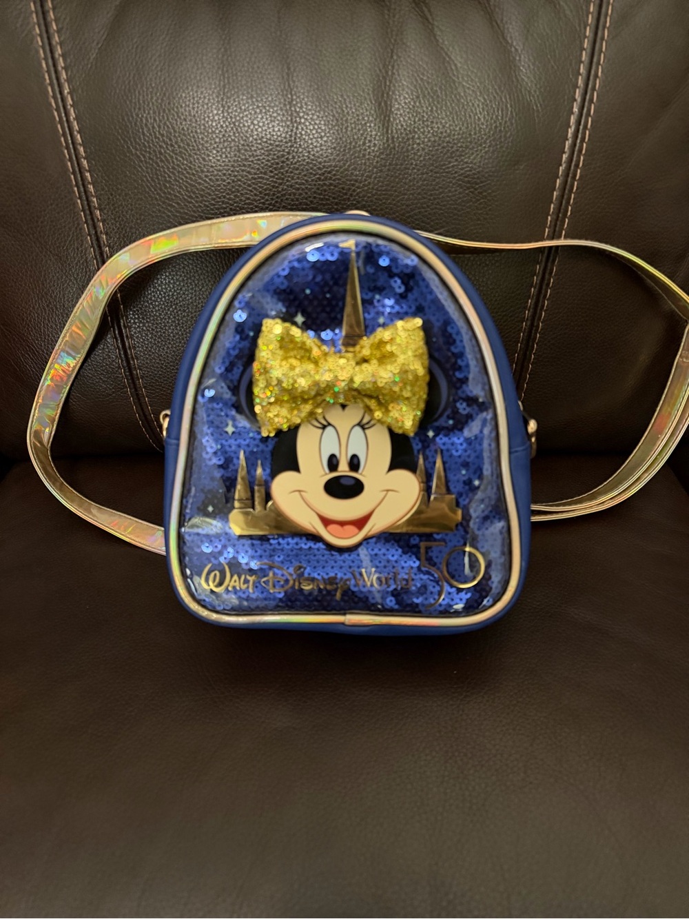 Disney Sequin Minnie Mouse Crossbody purse backpack - 50th Anniversary - Mickey